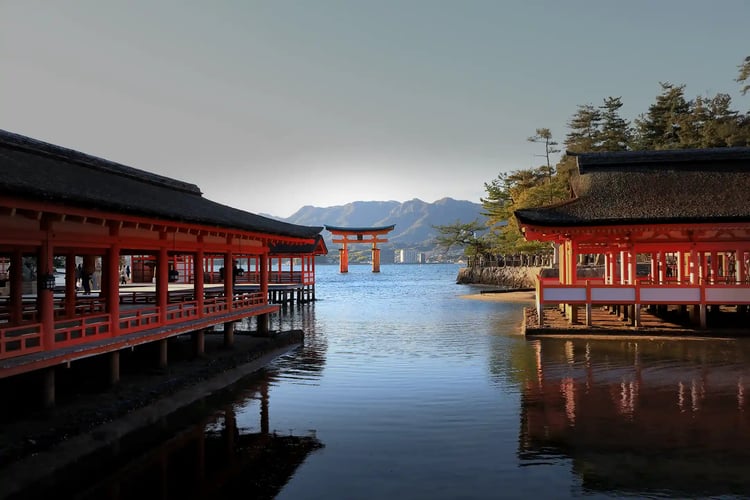 The Great Torii Gate of Itsukushima Shrine, a World Heritage site