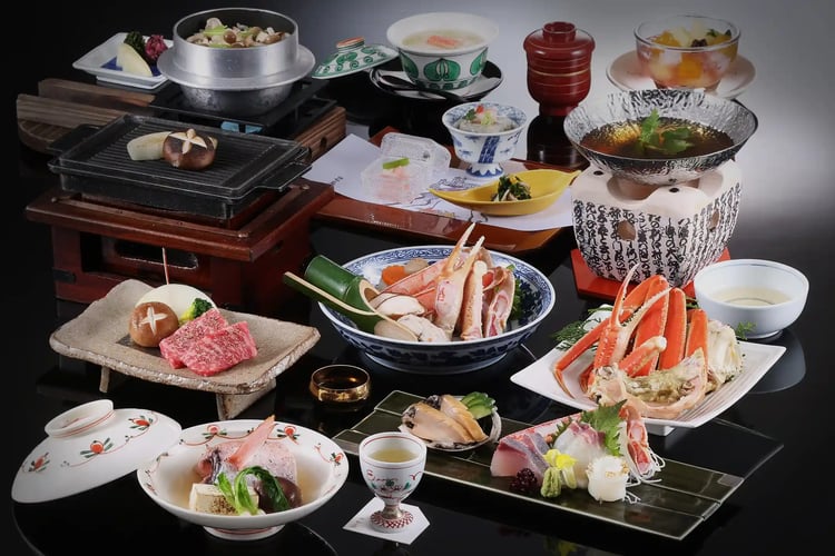 Kaiseki Dinner featuring Tajima Beef and Crab