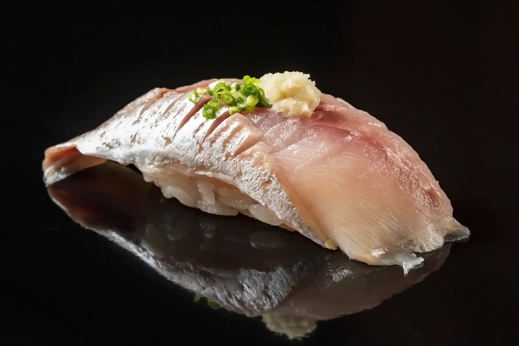 Nigiri Sushi with Seki Horse Mackerel