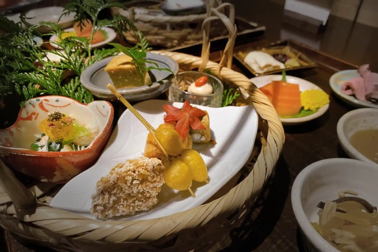 Japanese multi-course haute cuisine