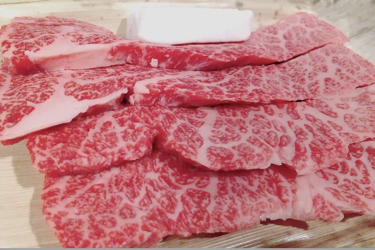 marbled Matsusaka beef from a Japanese Black cattle