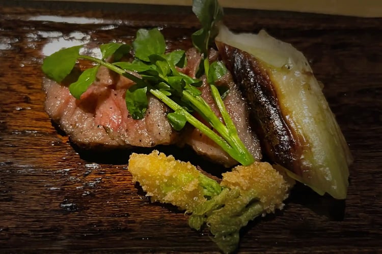 Kaiseki cuisine featuring Japanese Black beef