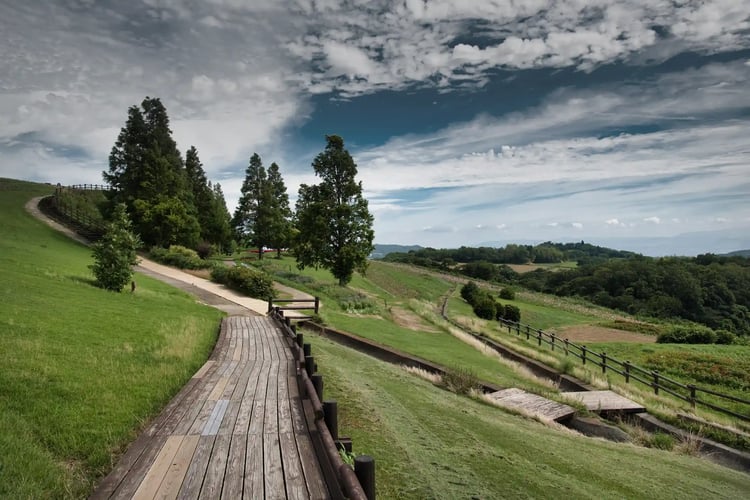 Spacious hill, Hanazashiki, Awaji Island