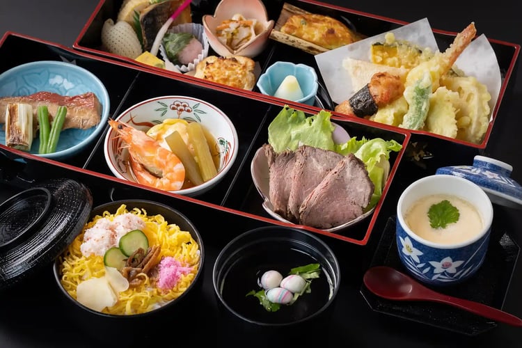Traditional Japanese multi-course dining
