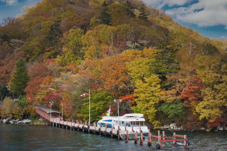 Autumn leaves from Lake Chuzenji in Nikko
