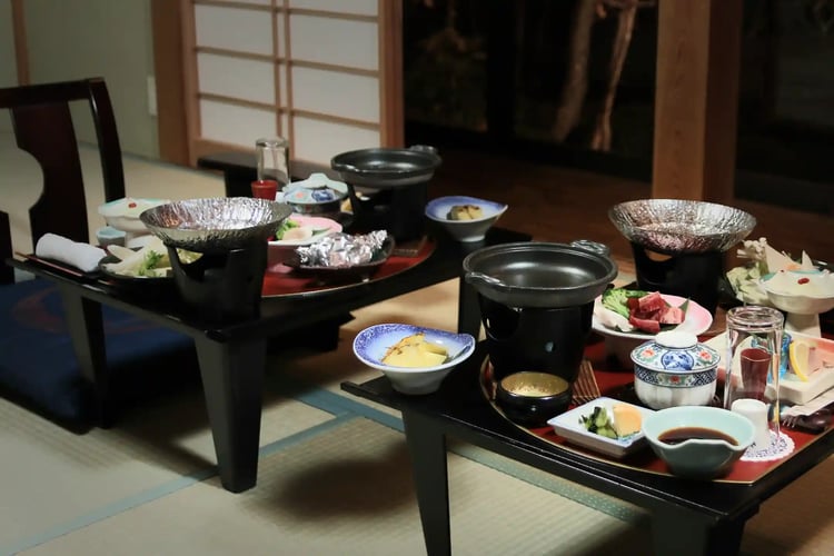 Enjoying your dinner in a private room