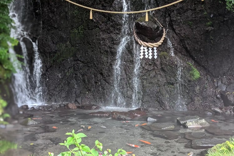 The Tamasudare Waterfall at Hakone Yumoto