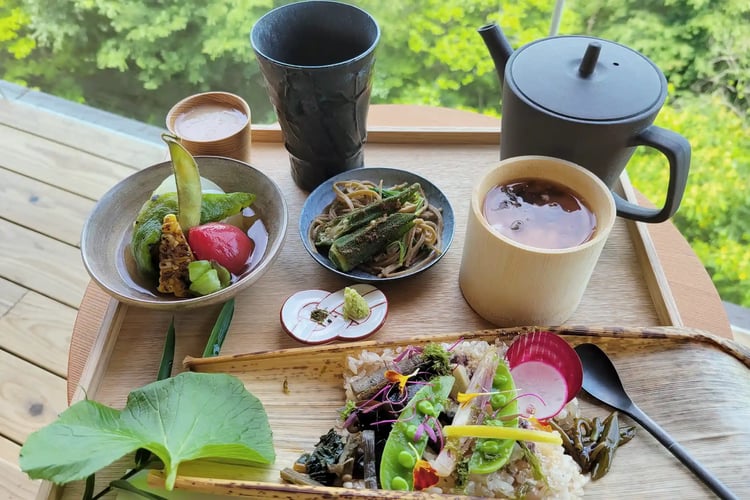 Zenbo Cuisine (a healthy meal prepared without animal products, oil, or refined sugar)