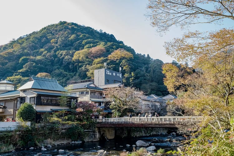 The hot spring resort town of Hakone Yumoto, Kanagawa Prefecture