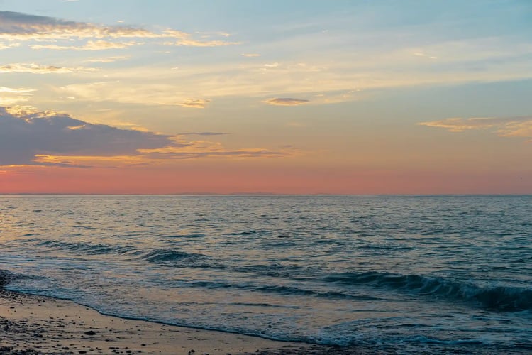 The sea at sunset