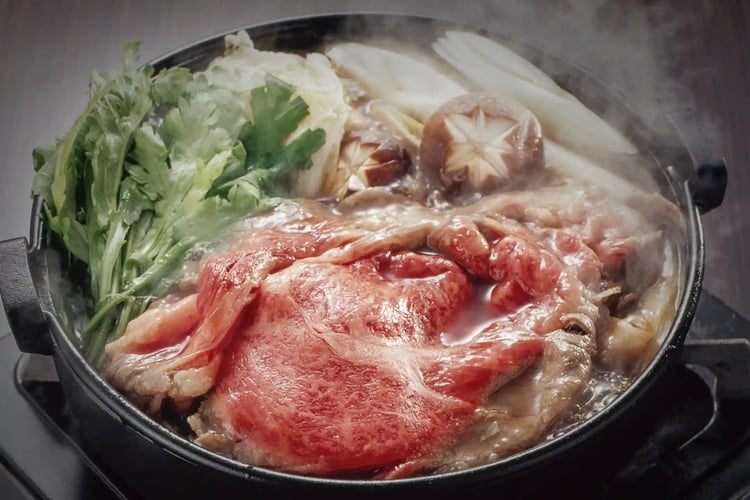 Appetizing Sukiyaki featuring Wagyu Beef