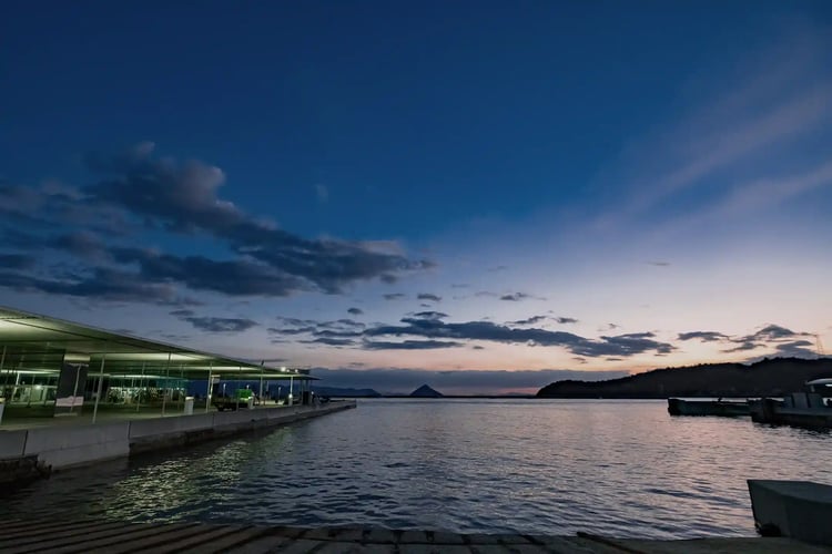 Sunset in Naoshima  Seto Inland Sea  Kagawa Prefecture