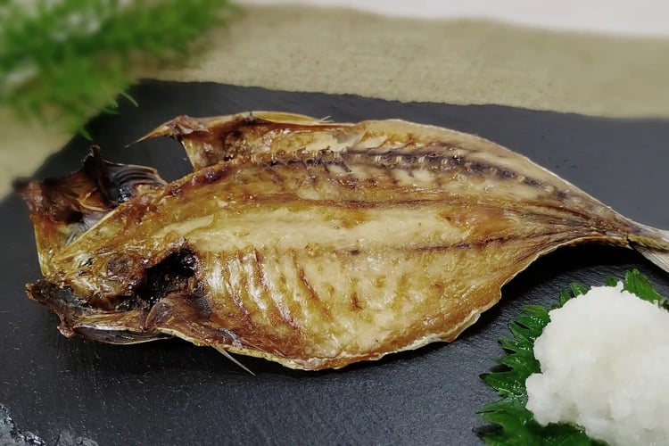 Close-up of Grilled Dried Horse Mackerel
