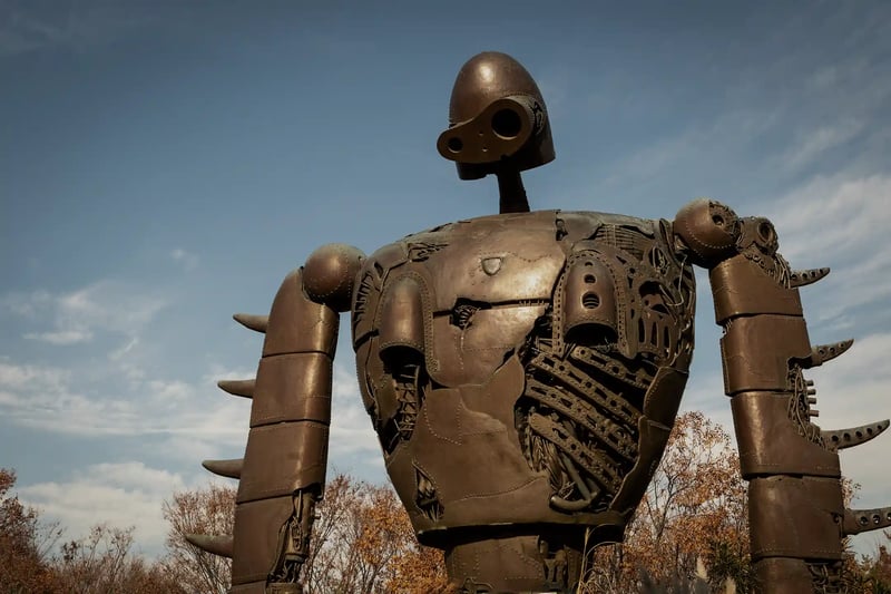 The robot soldier on the rooftop garden of the Ghibli Museum