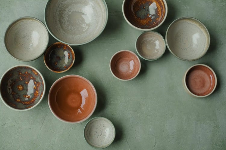 A Collection of Colorful Japanese Pottery (Setomono)