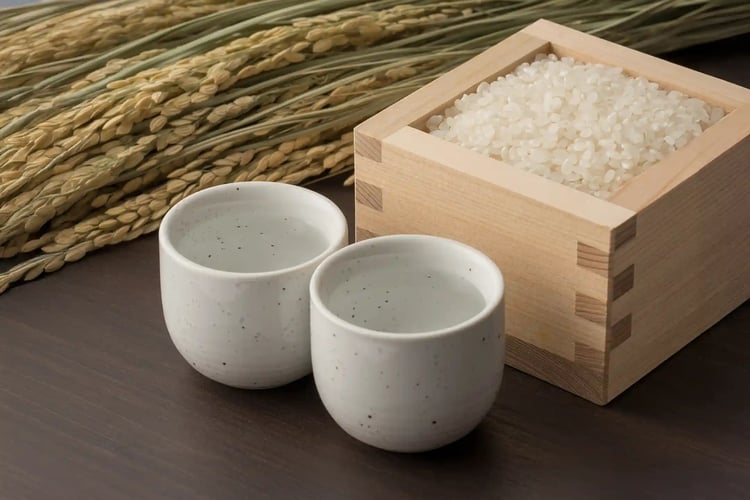 The new harvest of rice and sake