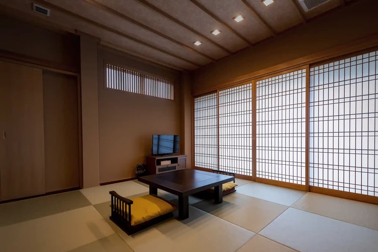 A Washitsu (Japanese-style room) filled with soft sunlight