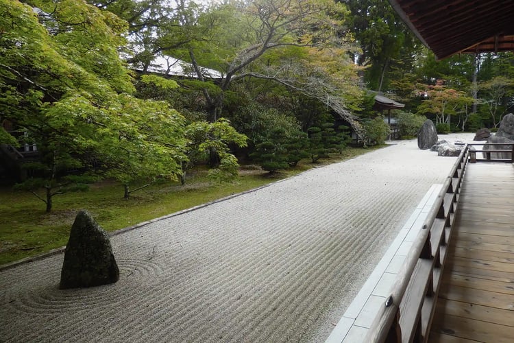 The Head Temple of Koyasan Shingon Buddhism, Kongobu-ji Temple, and its Banryutei Rock Garden (dry landscape garden)