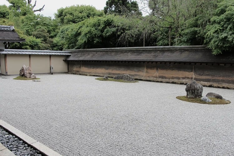 The Rock Garden of Ryoan-ji Temple