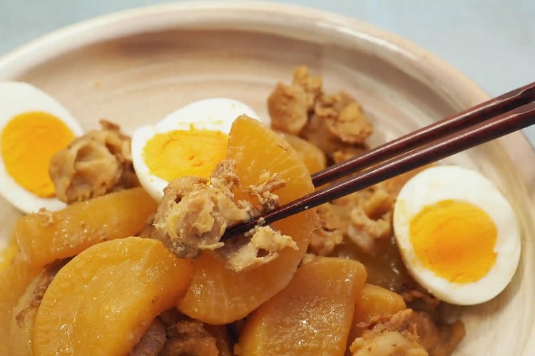 Simmered Pork Belly and Daikon Radish