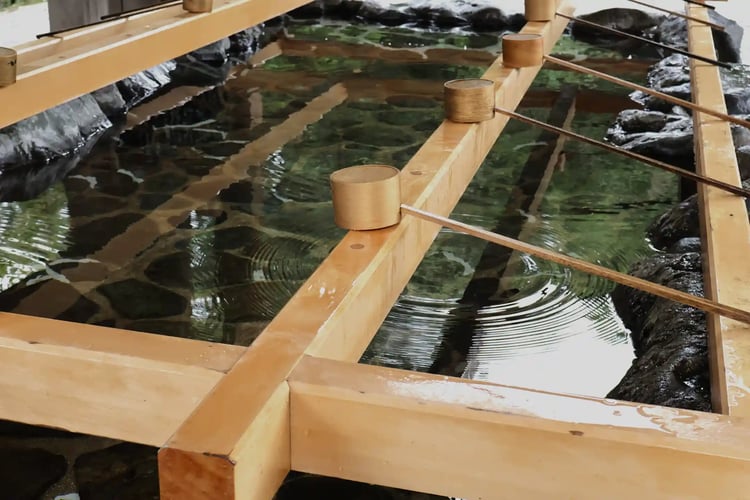 Purification Fountain (Temizuya) for Shrine Visitors