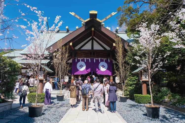 Tokyo Daijingu Shrine in Spring