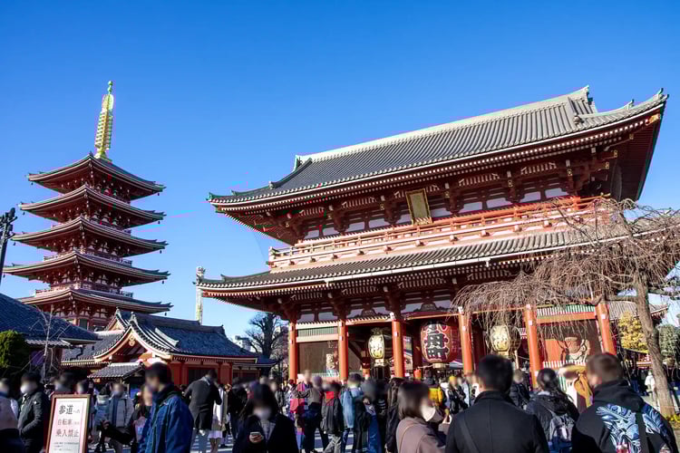 Winter at Senso-ji Temple