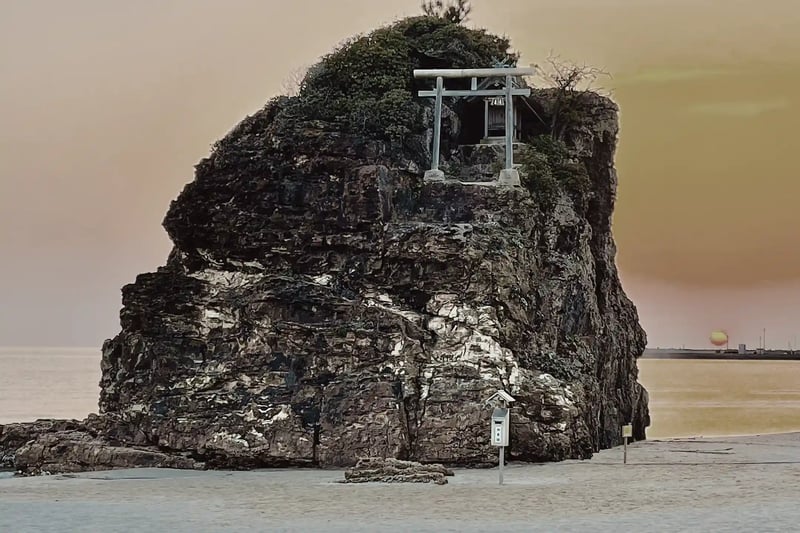 Inasa Beach and the Sea of Japan at sunset