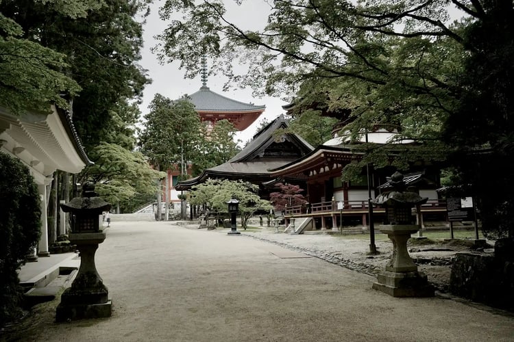 The East Pagoda at Danjo Garan of Kongobu-ji Temple on Mount Koya Wakayama Prefecture