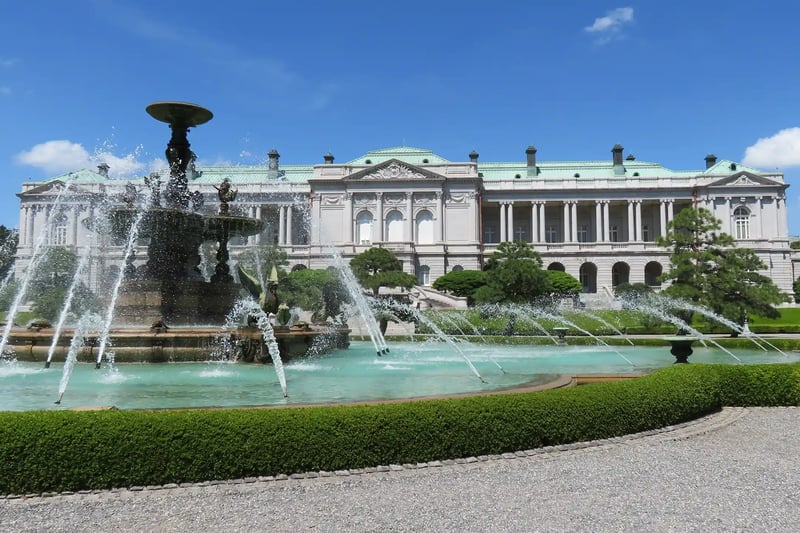 The Main Building and Fountain of the State Guest House