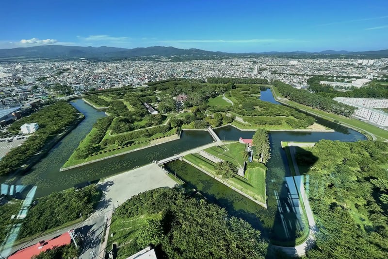 The view from Goryokaku Tower