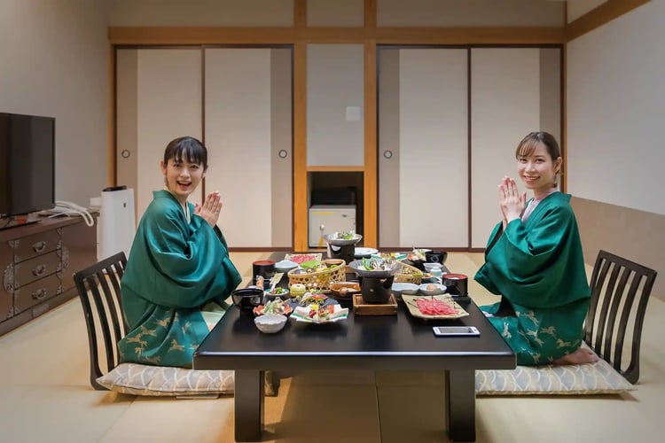 Dinner served in the guest room