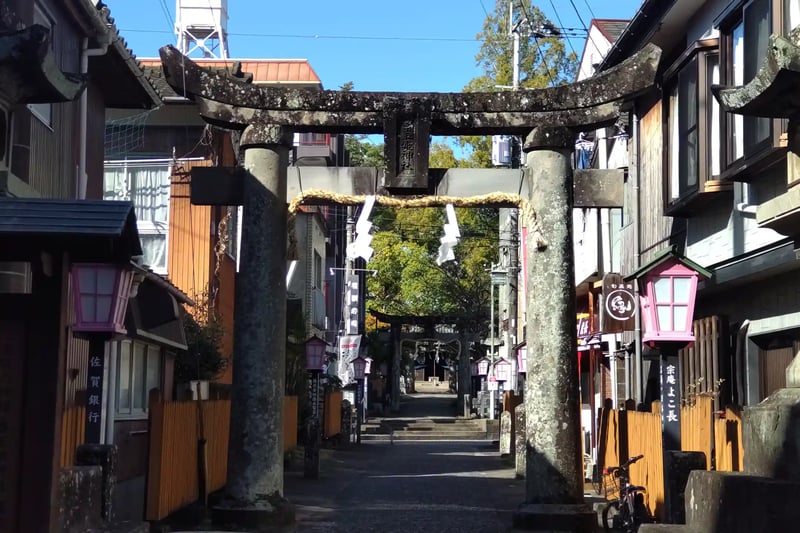 The townscape of Ureshino Onsen