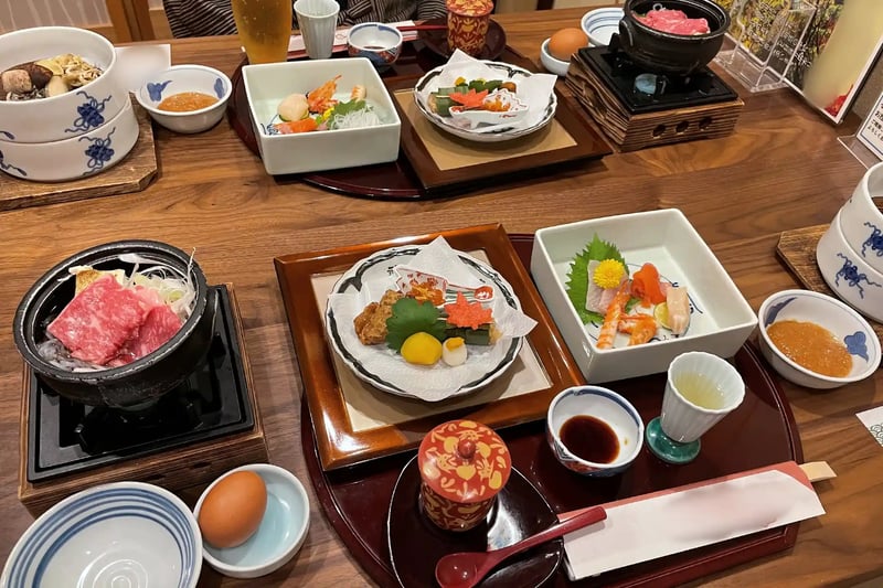 Dinner at the hotel on our trip