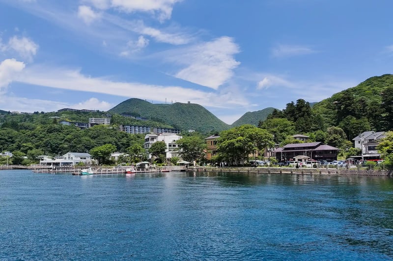 Motohakone Port viewed from Lake Ashi