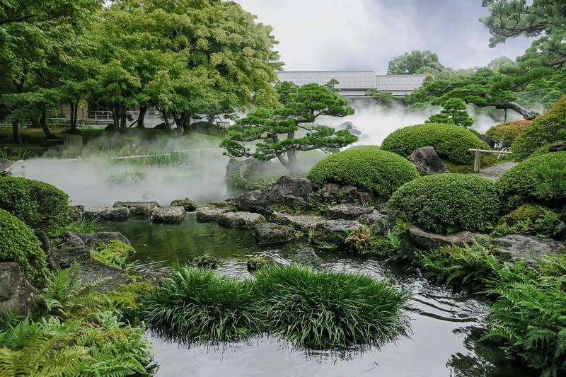 The Yakumo Garden at Yushi-en, a Japanese Garden on Daikon Island, Matsue City, Shimane Prefecture