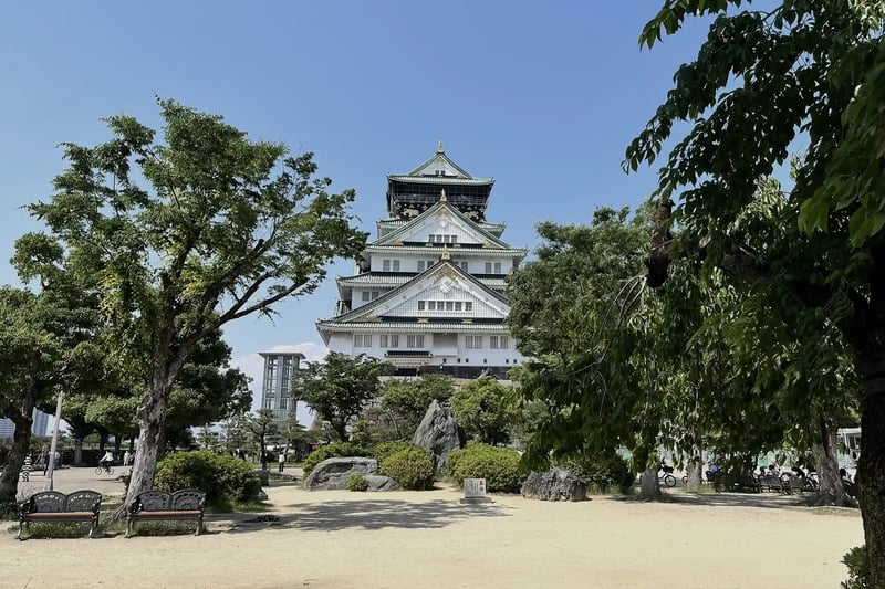 The castle in Osaka
