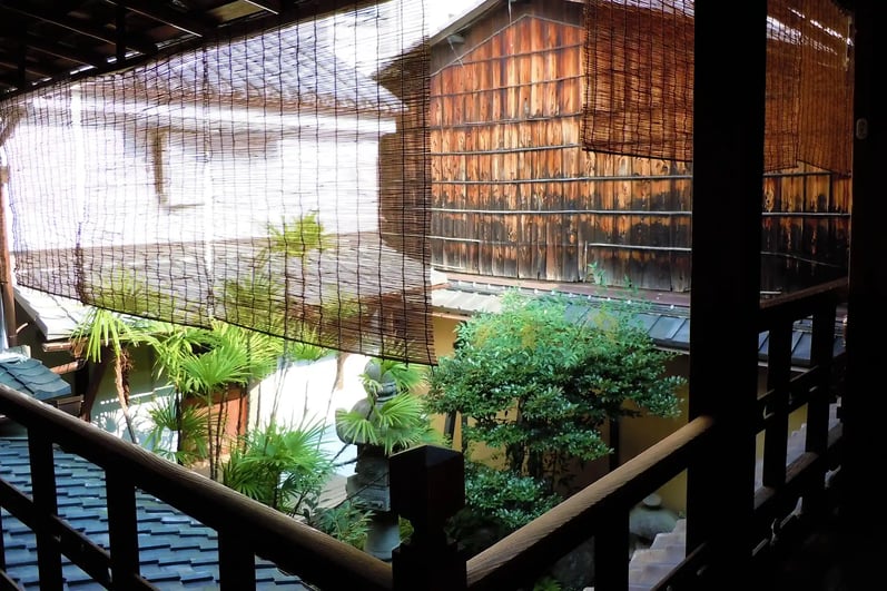 Inner courtyard of a Japanese house