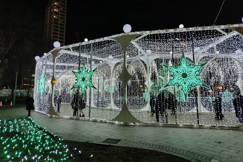 Sapporo in Winter White Illumination