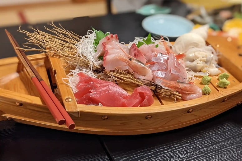 spectacular main dish an extravagant sashimi boat