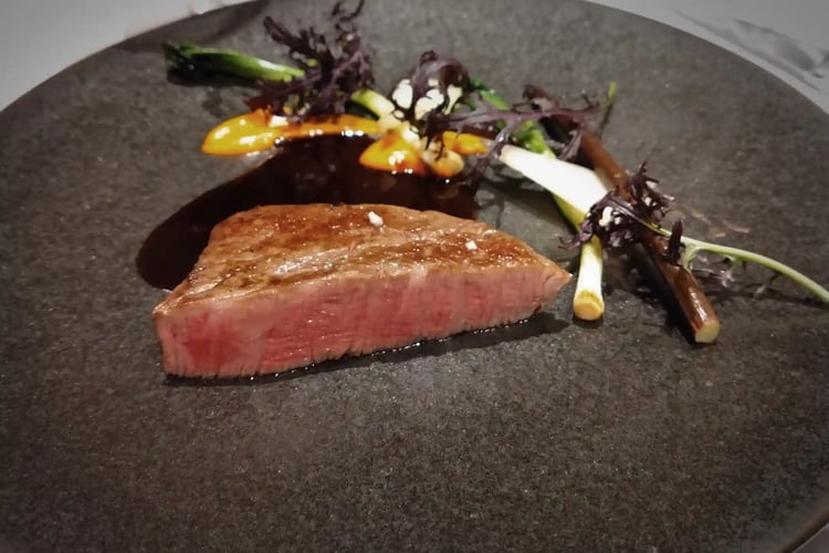 Luxurious Wagyu steak