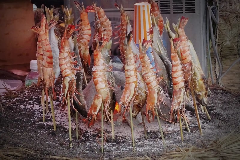 Charcoal-Grilled Shrimp