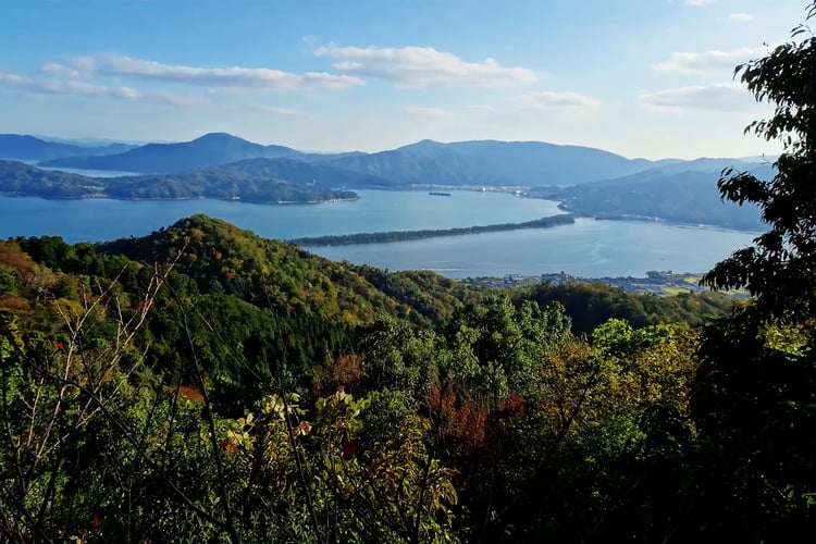 Amanohashidate viewed from Mt. Benten