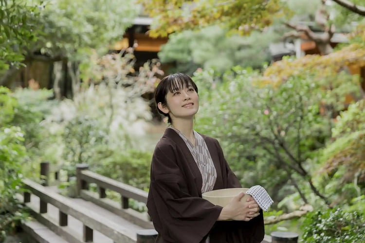 After sightseeing, I enjoyed the female-only open-air bath