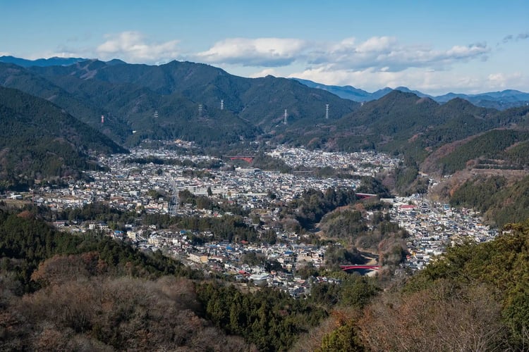 Ome City as seen from Akabokko