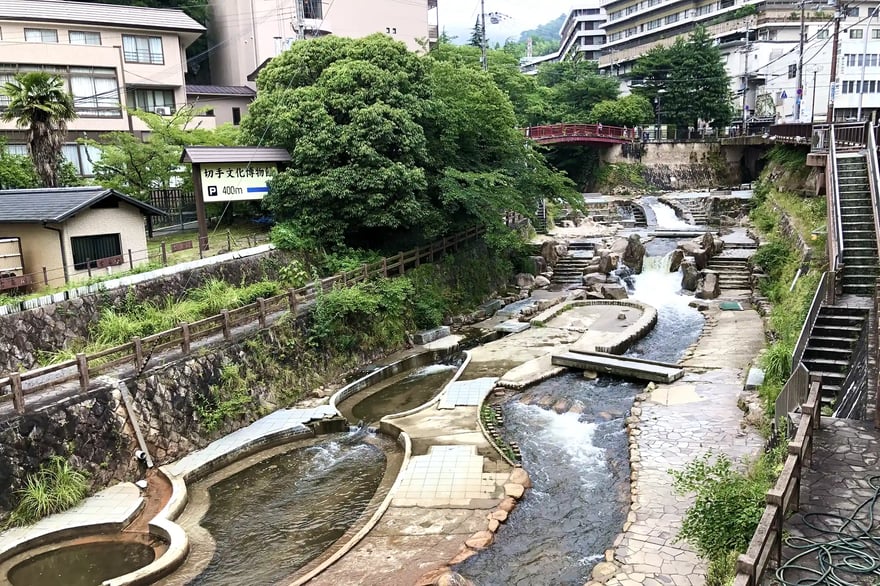 The historic and atmospheric streets of Arima Onsen