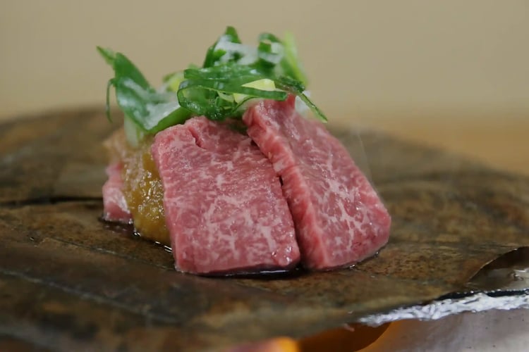 Omi Wagyu marbled beef