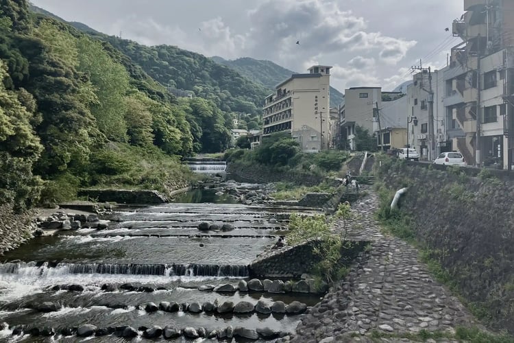 The view from Ajisai Bridge in Hakone-Yumoto