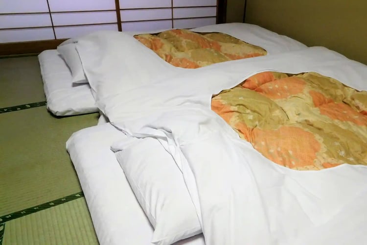A futon in a Japanese-style room