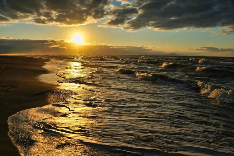 Sunset at Ishikari Beach